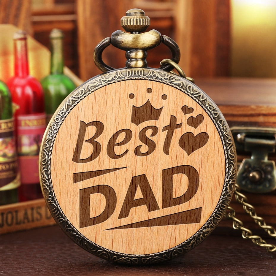 Dear Dad Quartz Pocket Watch