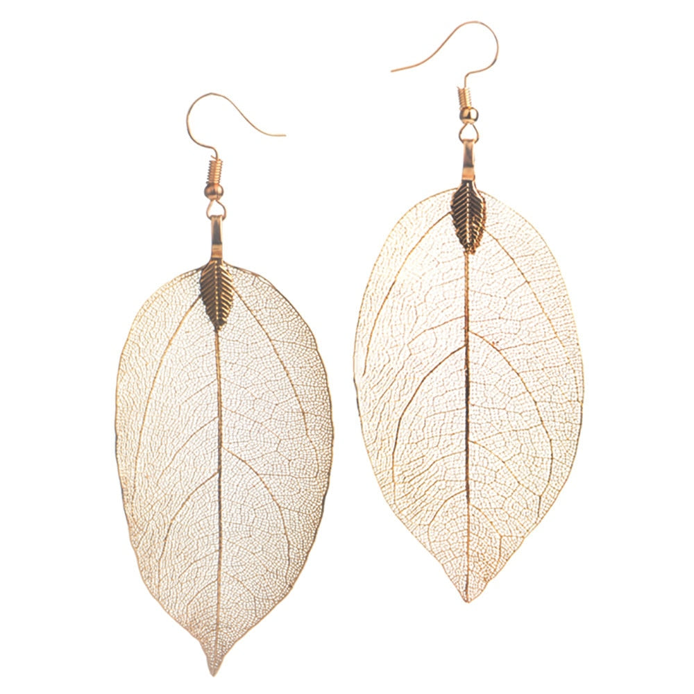 Die Cut Leaf Earrings