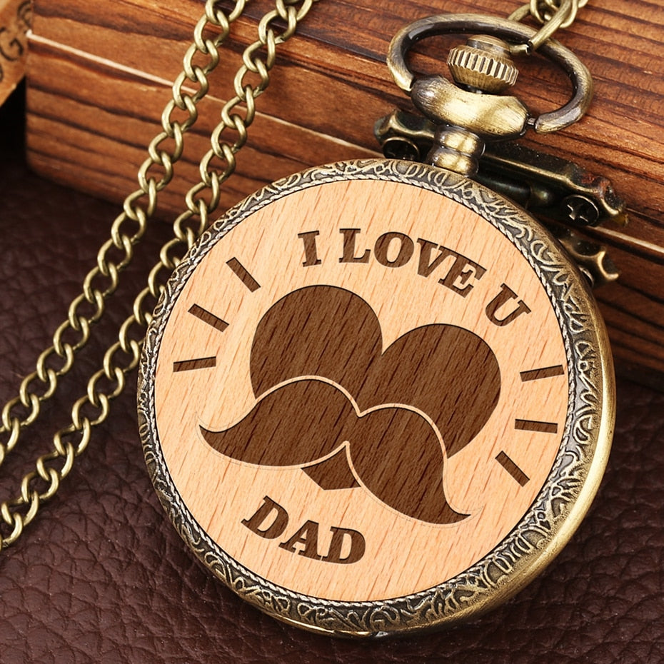 Dear Dad Quartz Pocket Watch