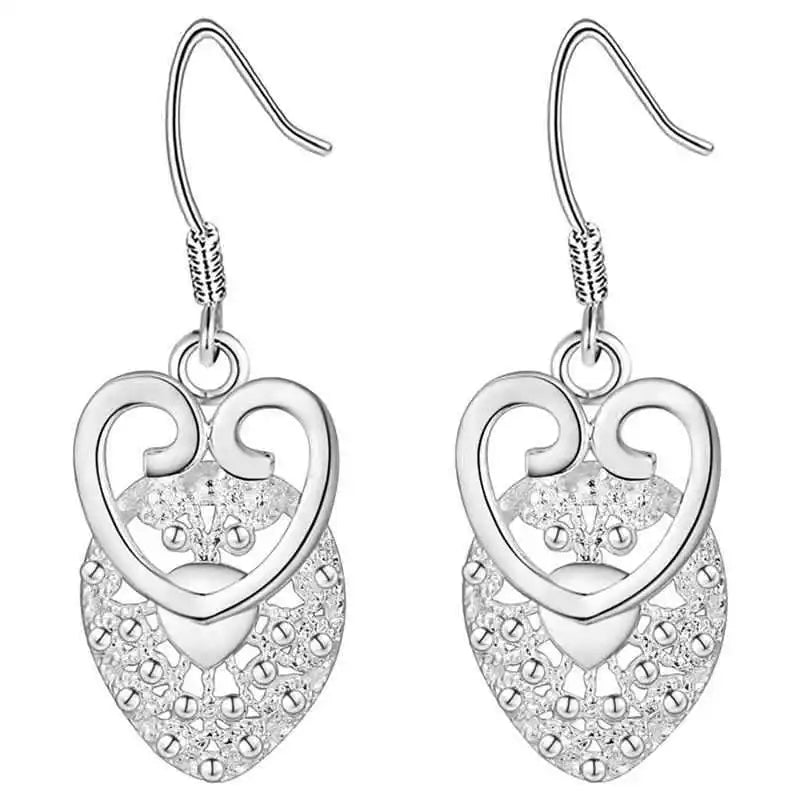 Fancy Flourish Hearts Earrings