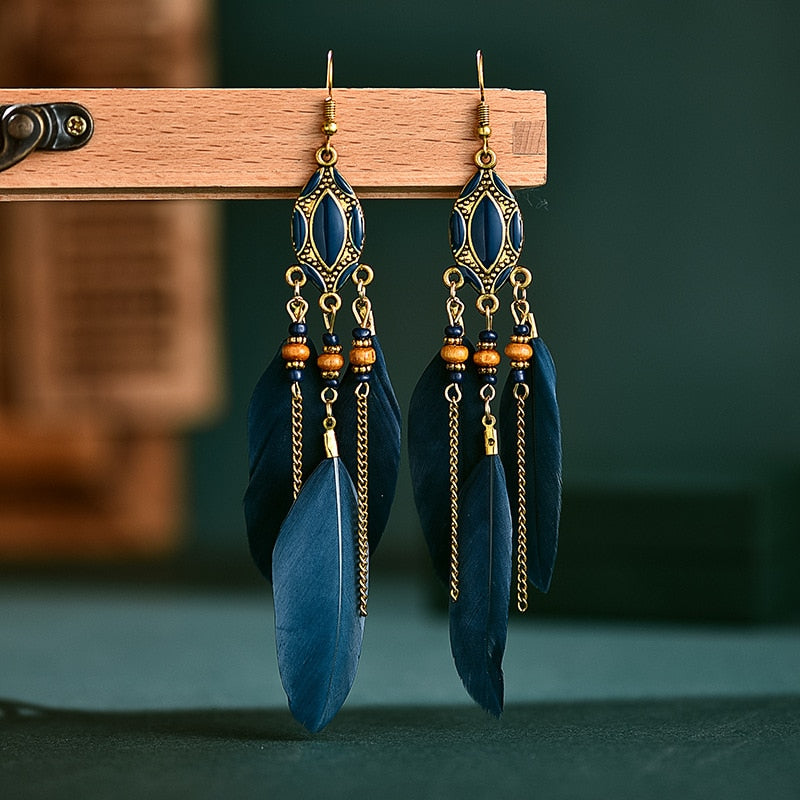 Boho Feather Earrings