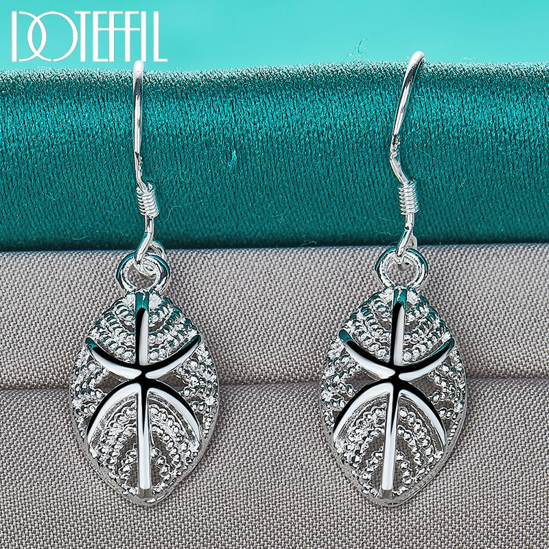 Open Leaf Dangle Earrings