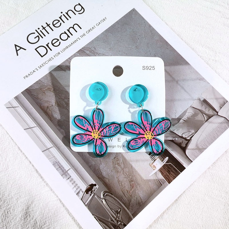 Acrylic Butterfly Earrings