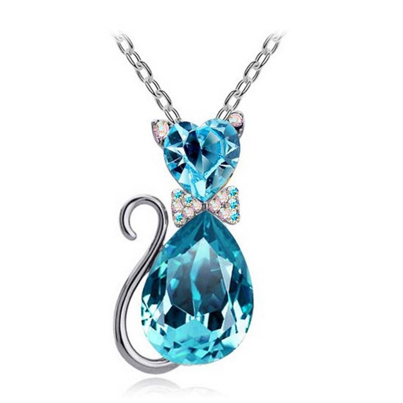 Cat Gemstone Necklace