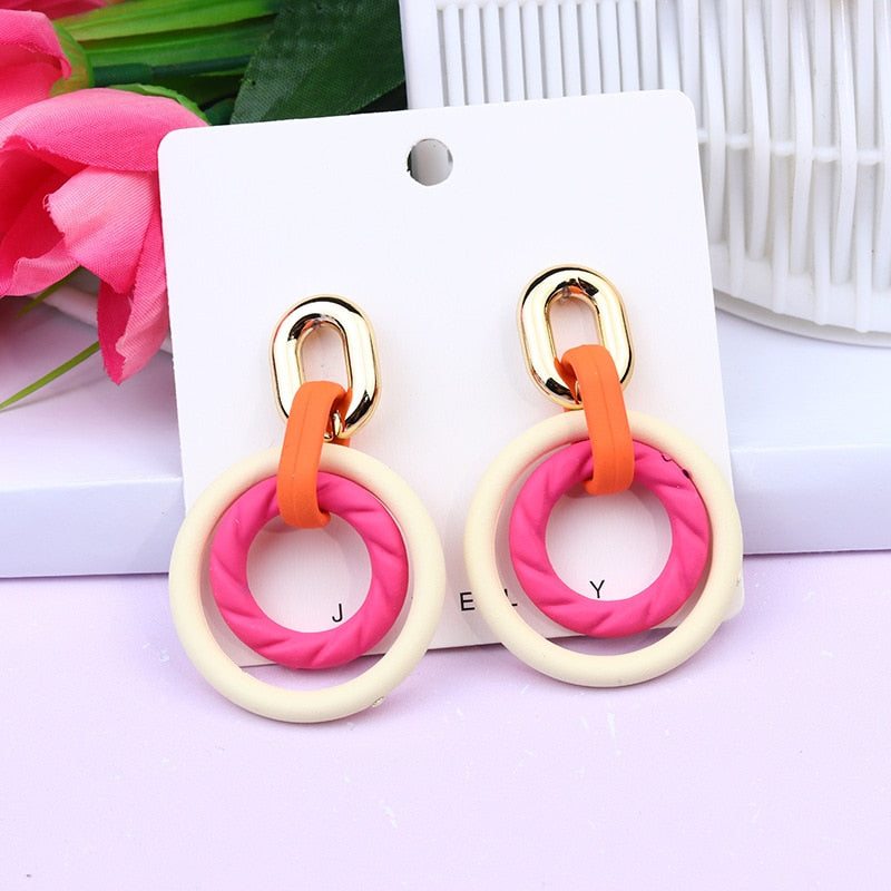 Acrylic Candy Rings Earrings