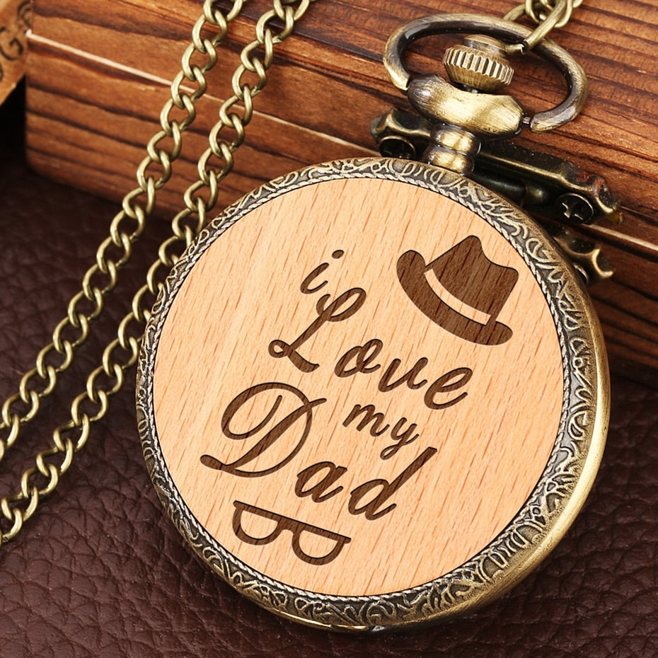 Dear Dad Quartz Pocket Watch