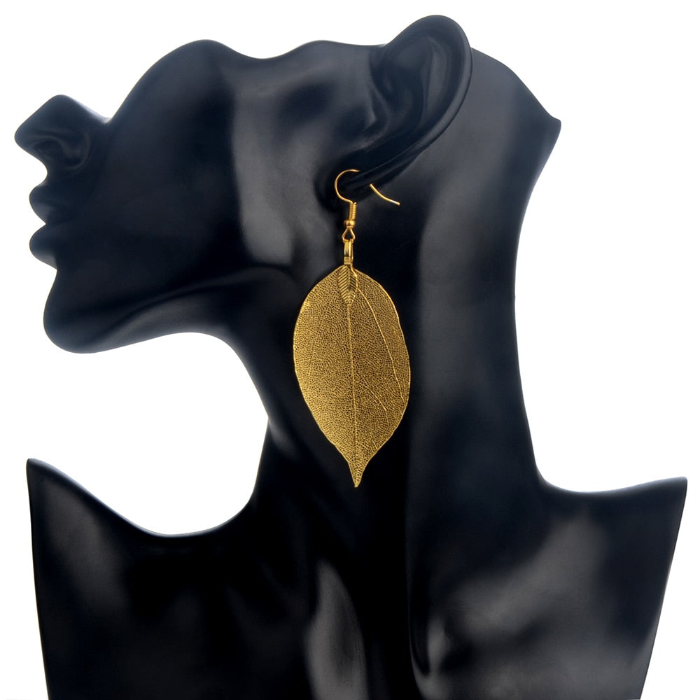 Die Cut Leaf Earrings