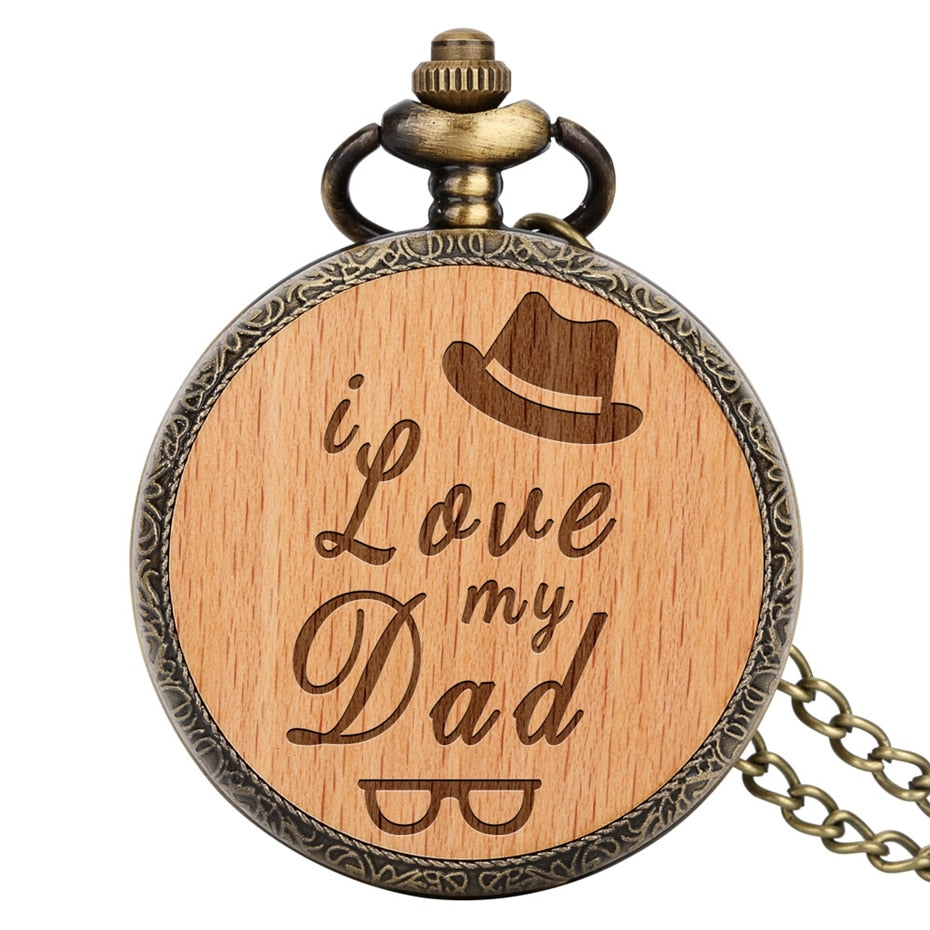 Dear Dad Quartz Pocket Watch