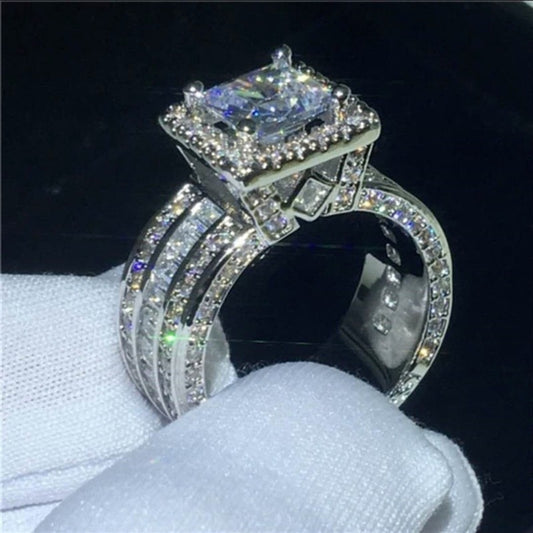 Halo CZ Right Hand Ring