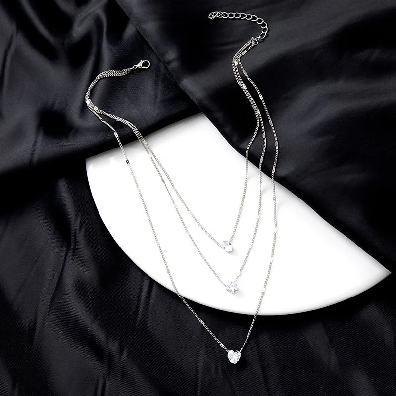 Zircon Layered Necklace