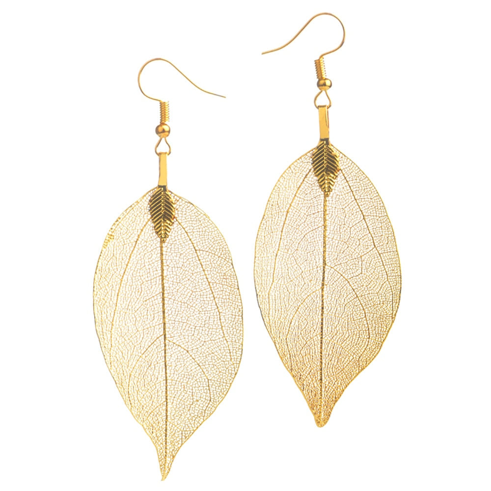 Die Cut Leaf Earrings