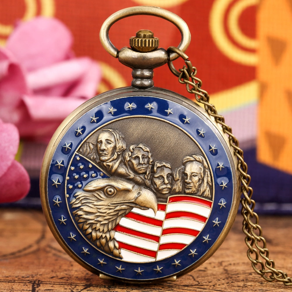 USA Themes Pocket Watch