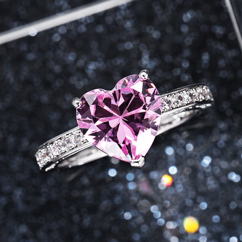 CZ Heart Ring