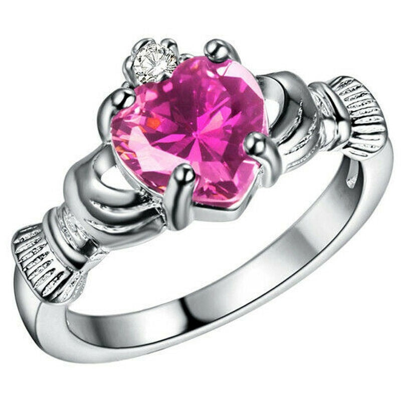 Gemstone Claddagh Ring