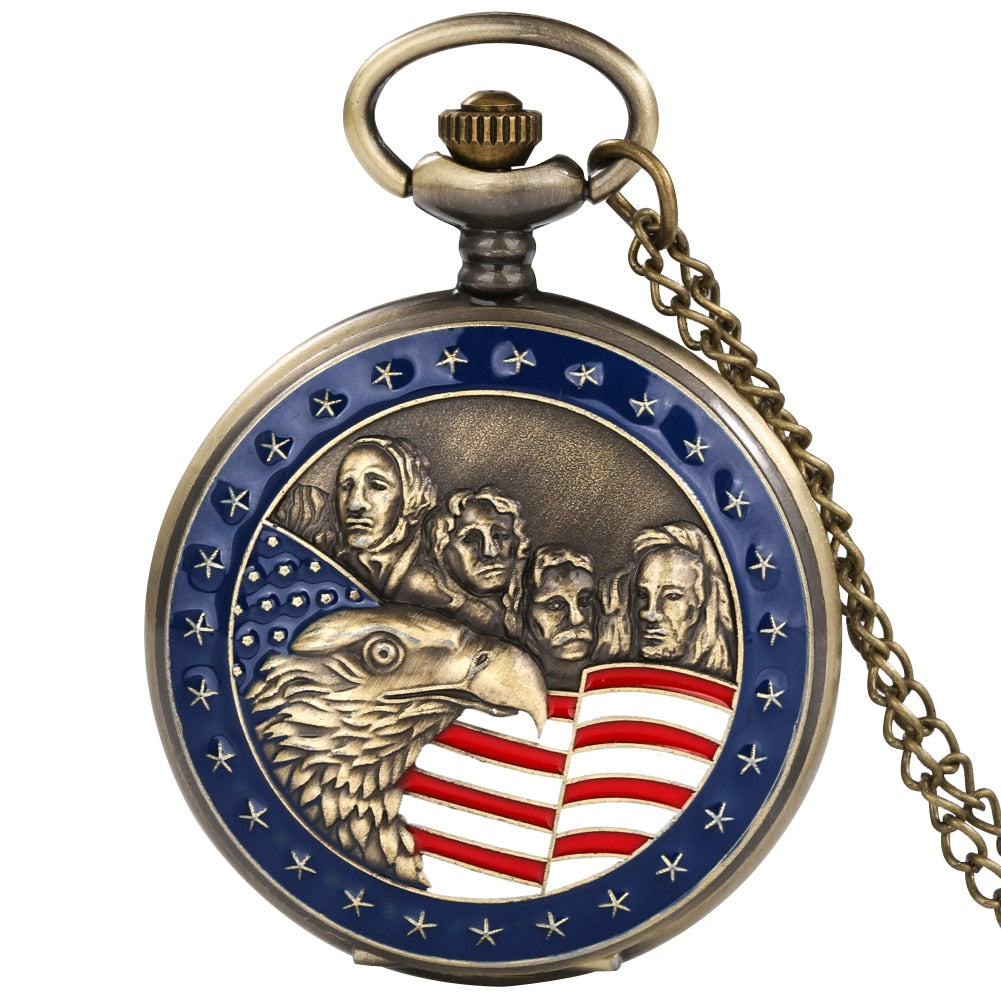 USA Themes Pocket Watch