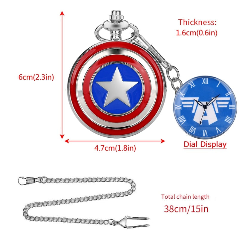 Marvel Captain America Pocket Watch