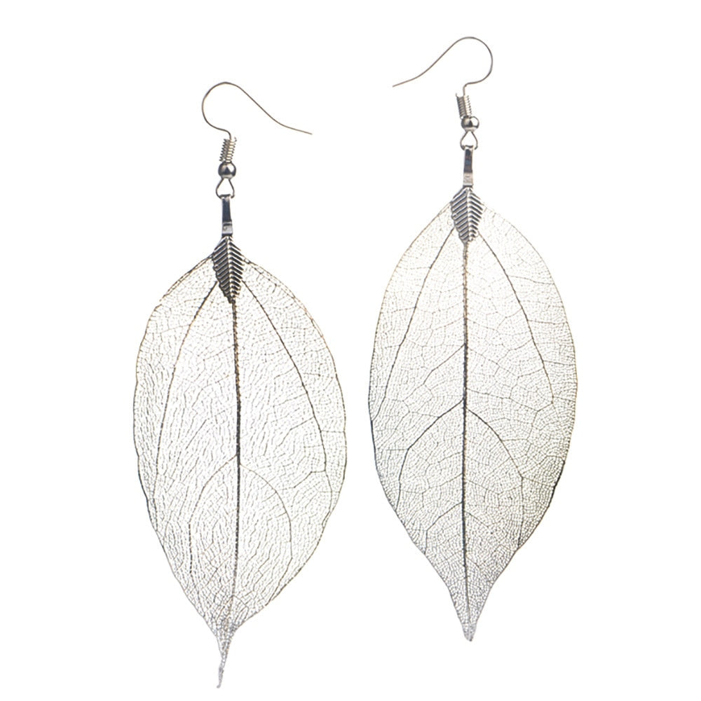 Die Cut Leaf Earrings