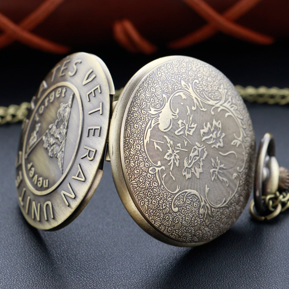 US Veteran Quartz Pocket Watch