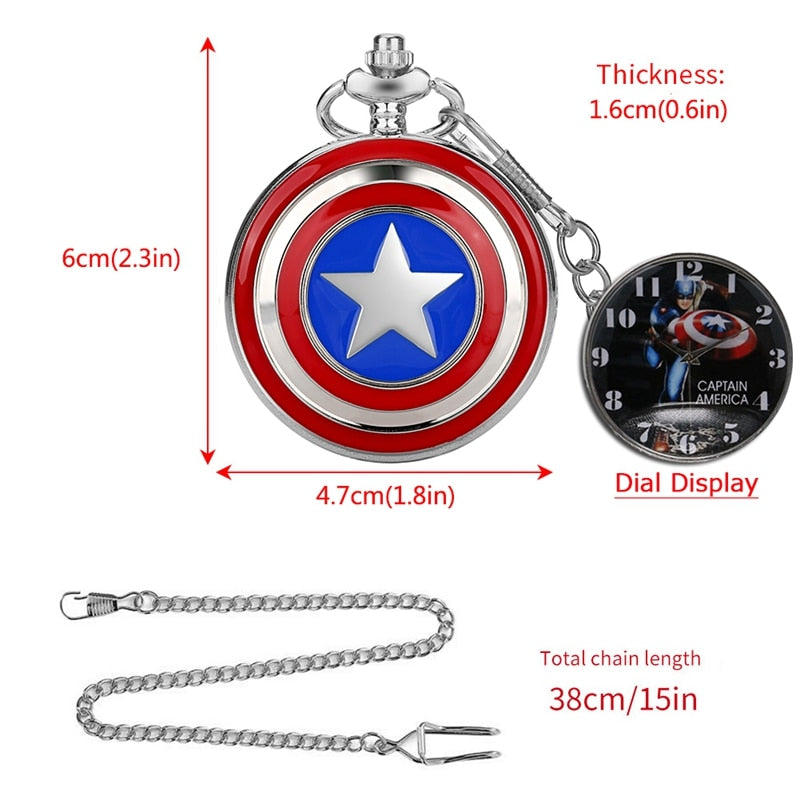 Marvel Captain America Pocket Watch