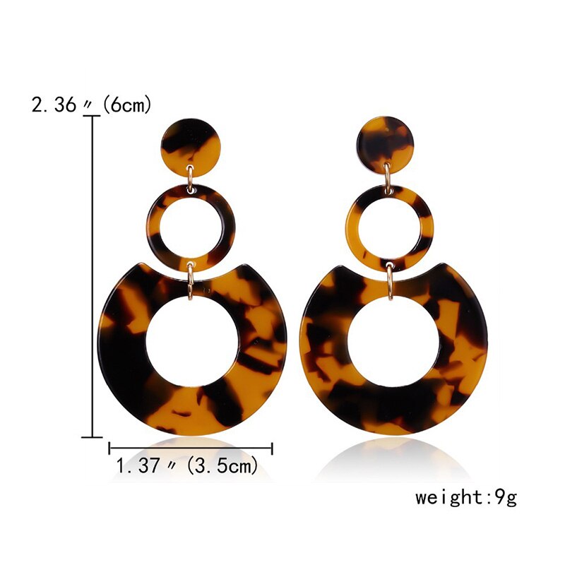 Circle Trio Acrylic Earrings