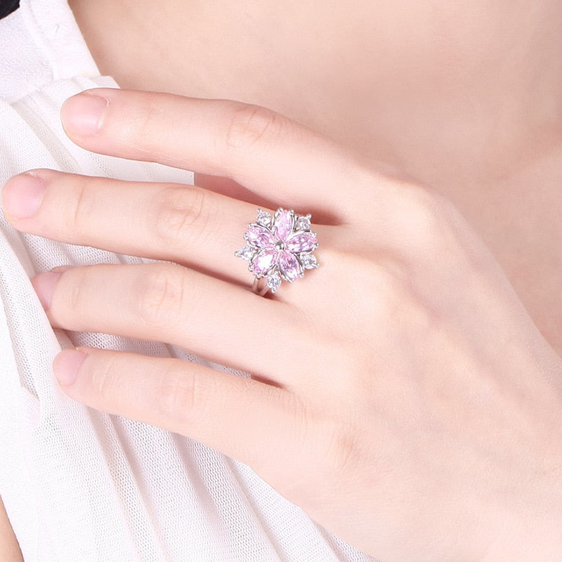 CZ Flower Ring