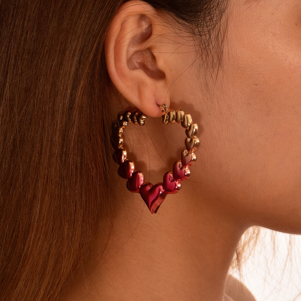 Red Gold Hombre Hoops