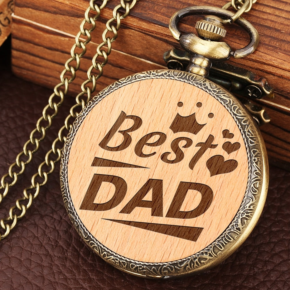 Dear Dad Quartz Pocket Watch