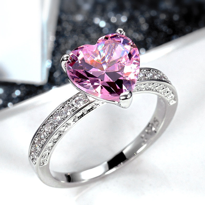 CZ Heart Ring