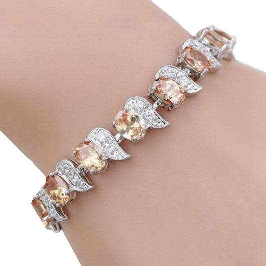 Colored Rhinestone Tennis Bracelet