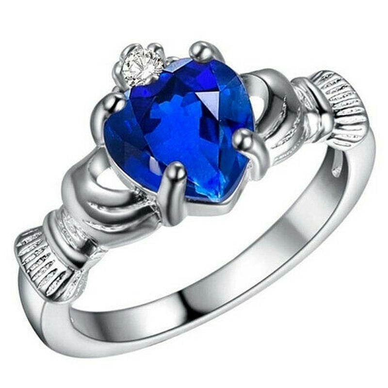 Gemstone Claddagh Ring