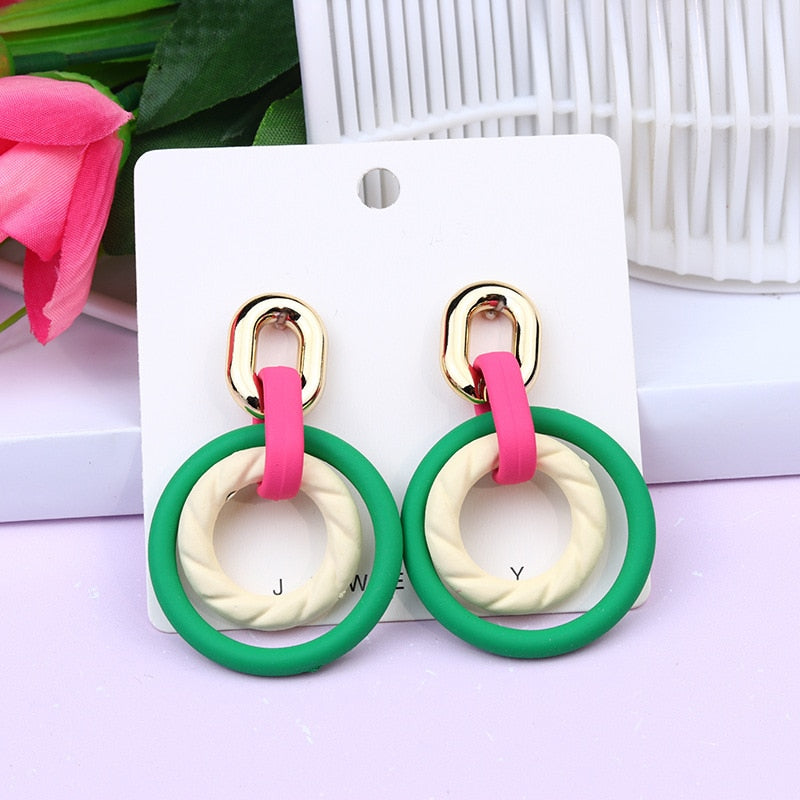 Acrylic Candy Rings Earrings