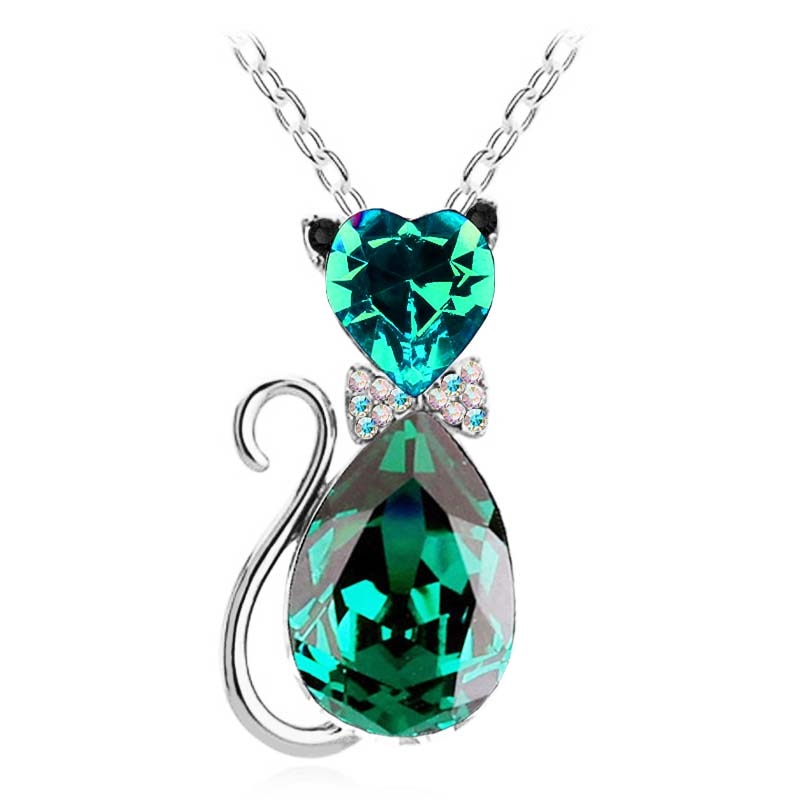 Cat Gemstone Necklace