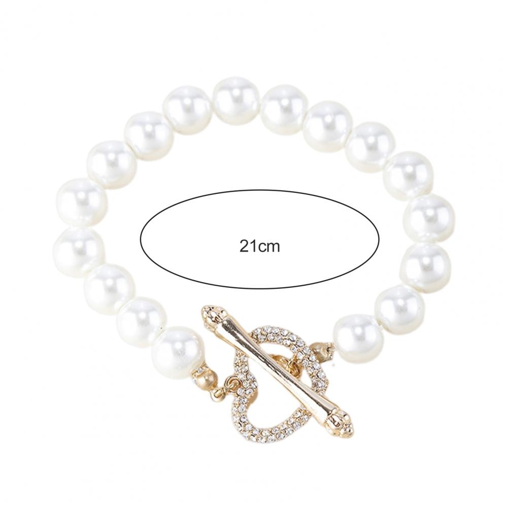 Rhinestone Toggle Heart Bracelet