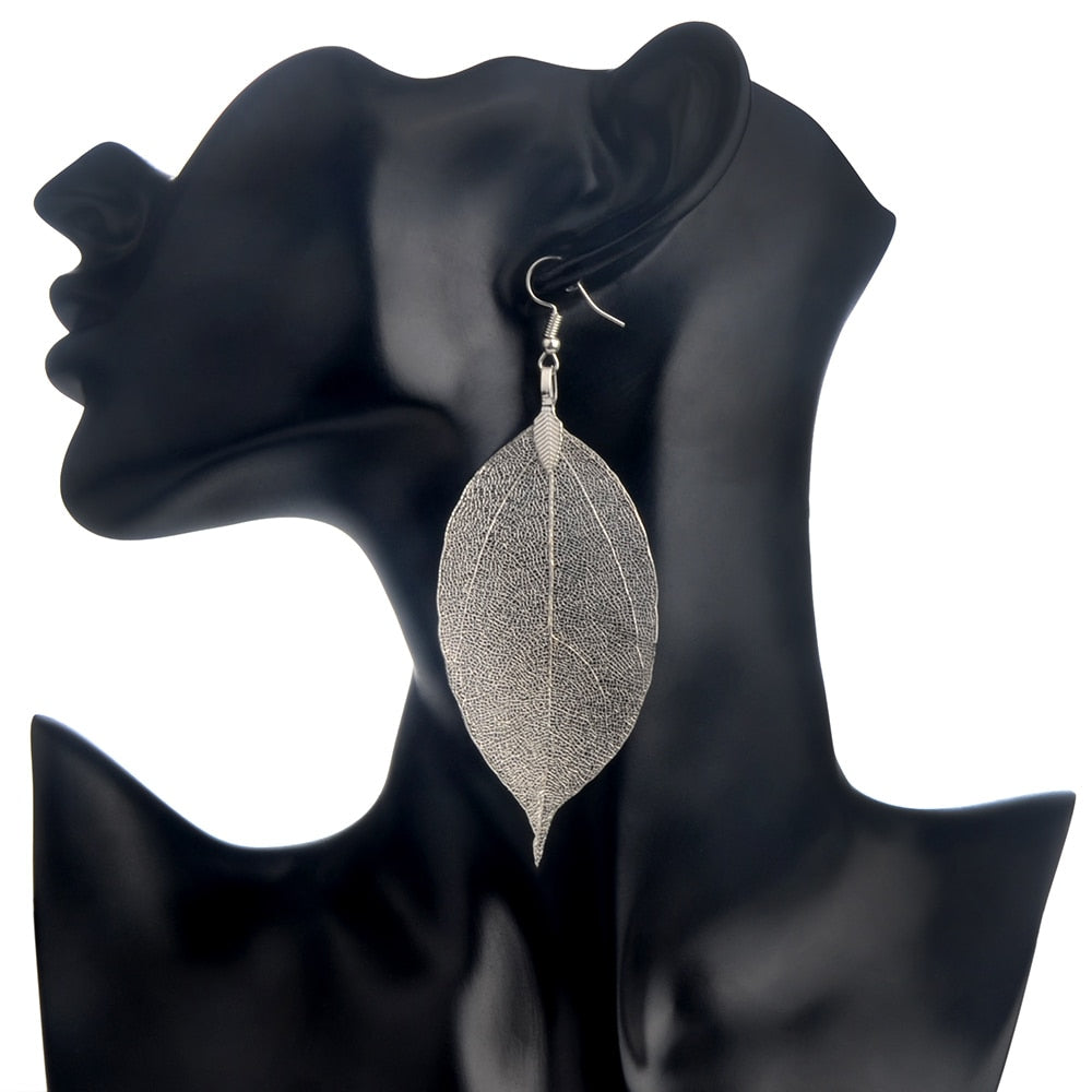 Die Cut Leaf Earrings