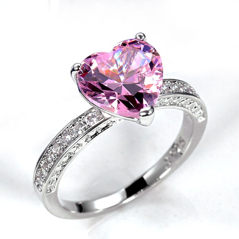 CZ Heart Ring