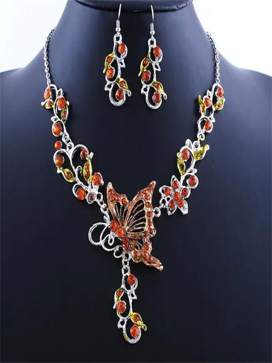 Embellished Butterfly Necklace