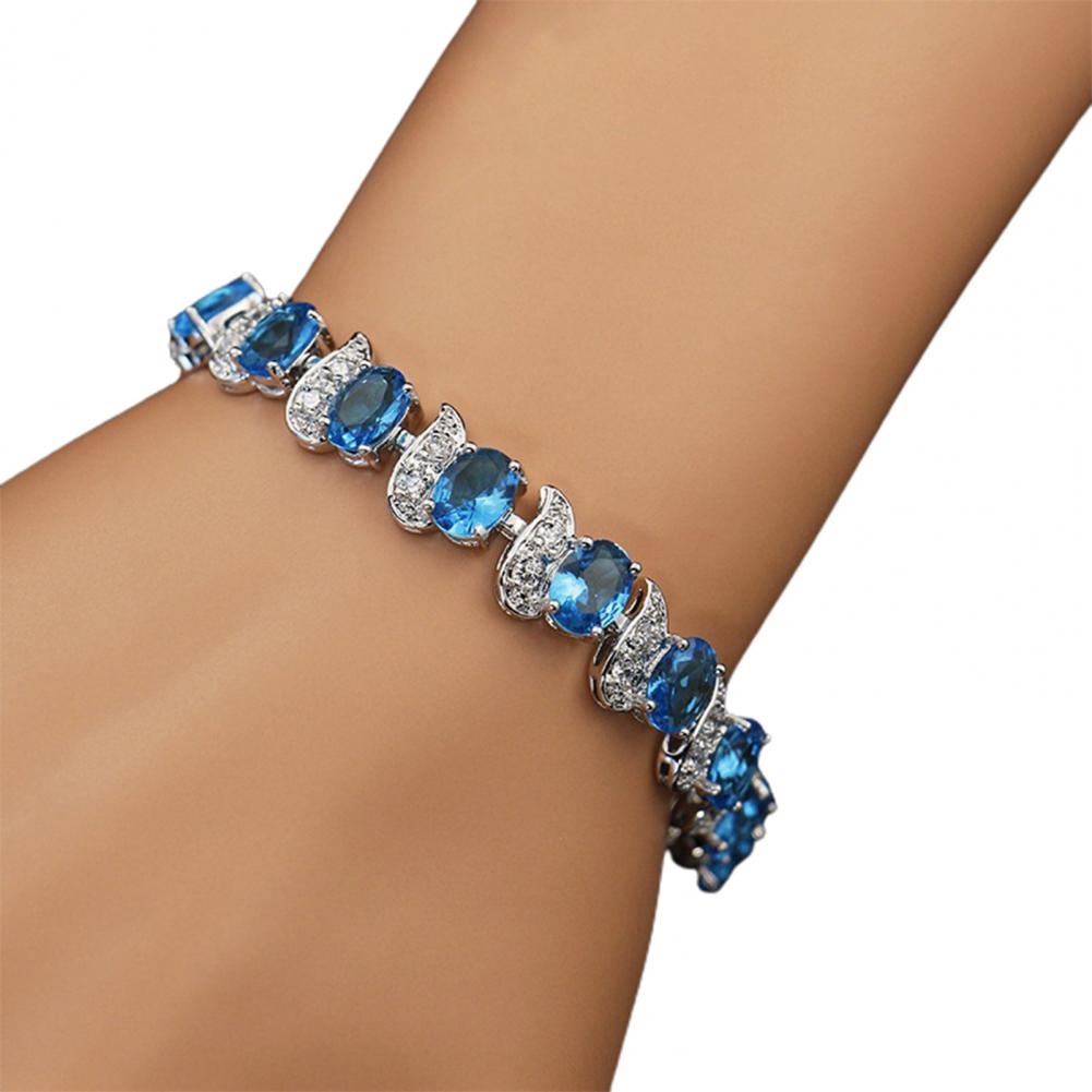 Colored Rhinestone Tennis Bracelet