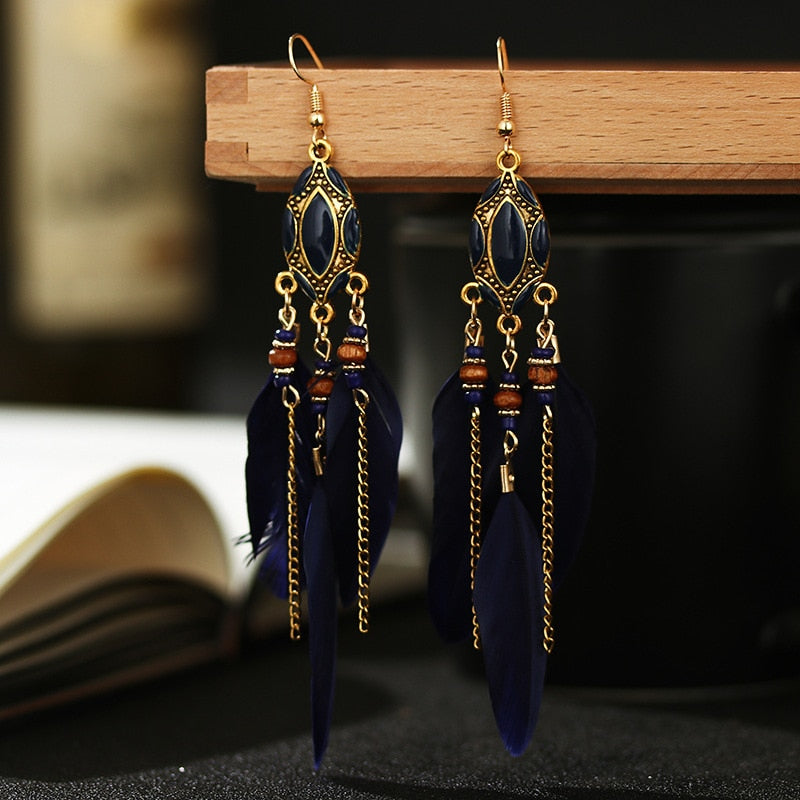 Boho Feather Earrings