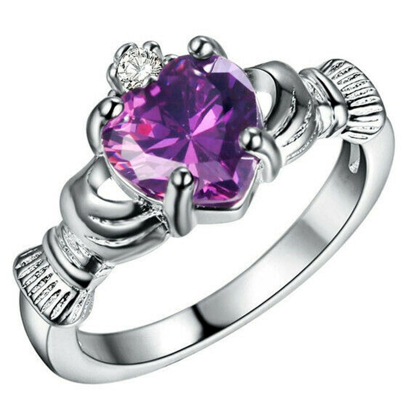 Gemstone Claddagh Ring