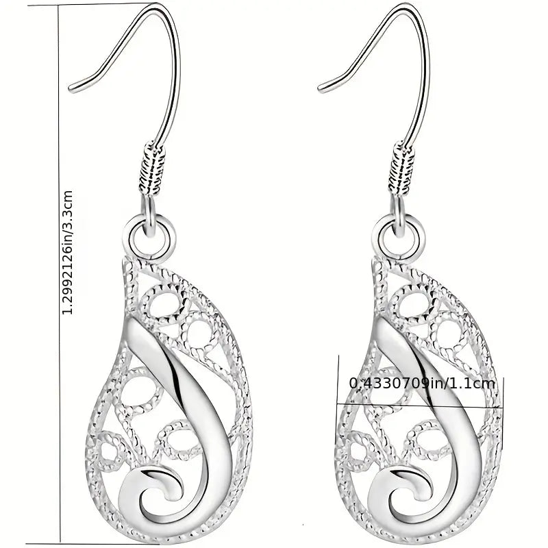 Filagree Leaf Dangle Earrings