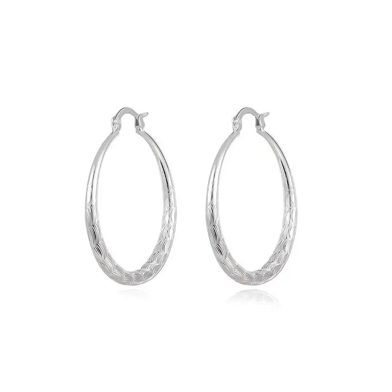 Textured Oval Hoops