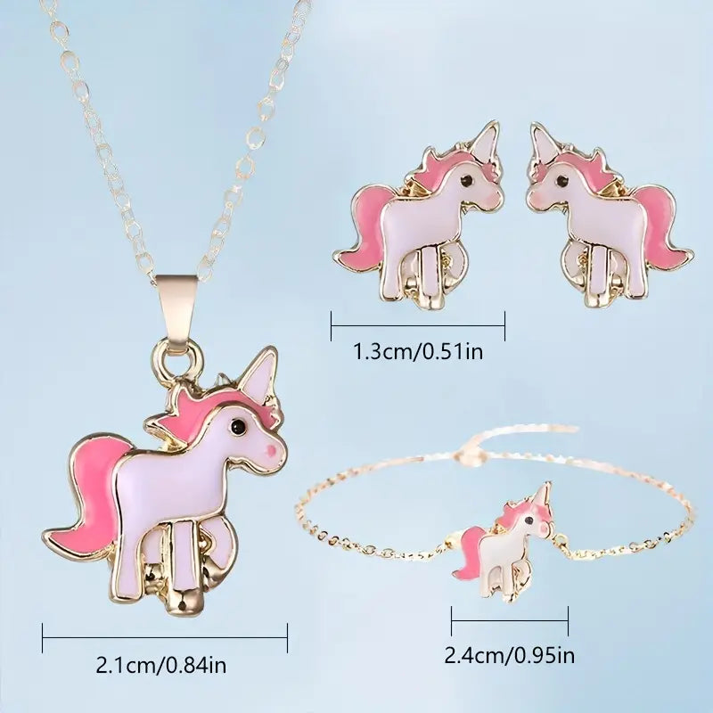 4-Pc Pink Unicorn Set