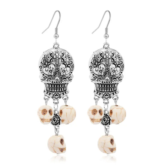 Candy Skull Dangle Earrings