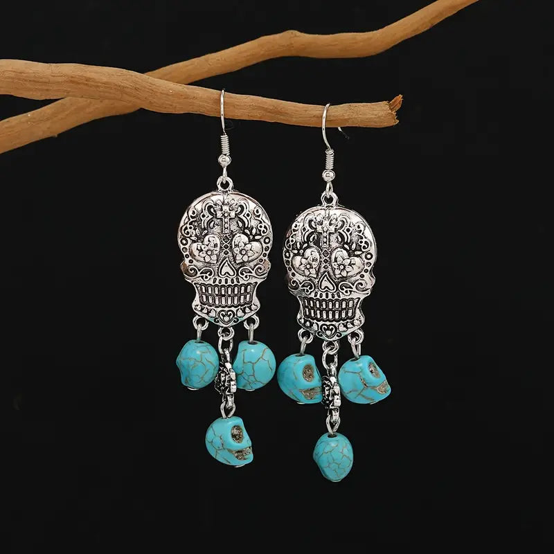 Candy Skull Dangle Earrings