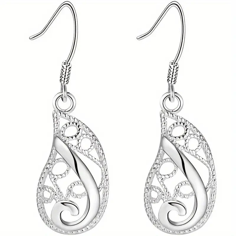 Filagree Leaf Dangle Earrings