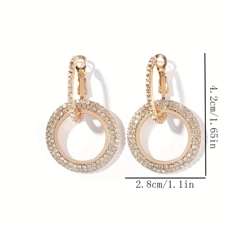 Hoop in Hoop Rhinestone Earrings