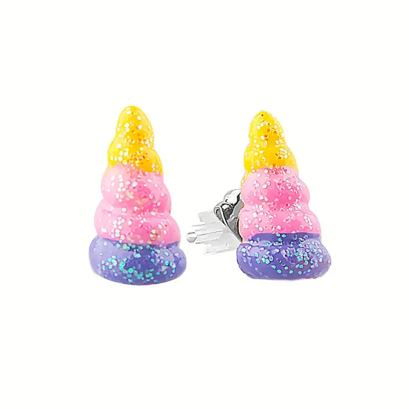 Unicorn Theme Girl's Earring Set