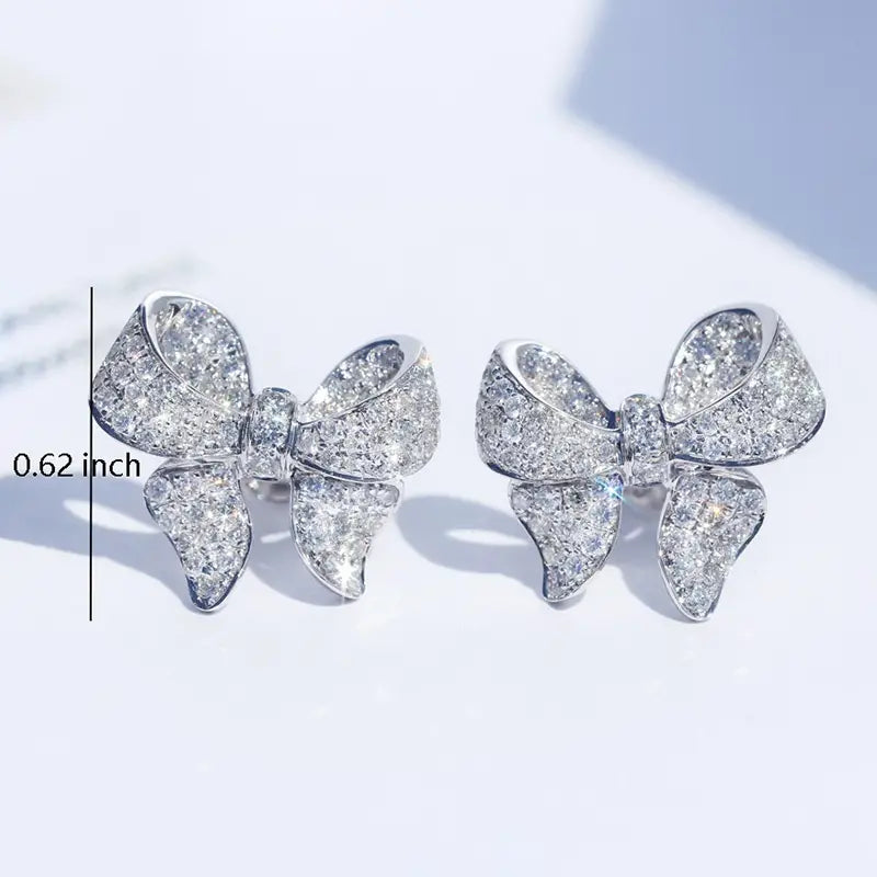 CZ Bow Earrings