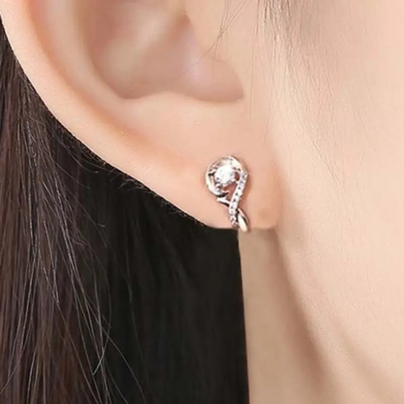 Rhinestone Huggie Earrings