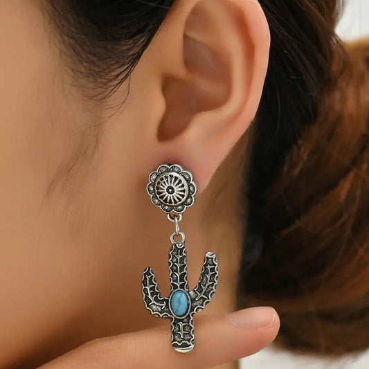 Western Cactus Earrings